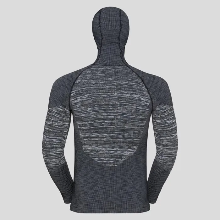 Odlo Base Layers The Blackcomb Long Sleeve With Facemask Black 8211 Space Dye 8211 Men