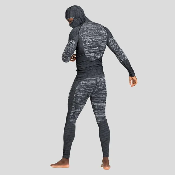 Odlo Base Layers The Blackcomb Long Sleeve With Facemask Black 8211 Space Dye 8211 Men