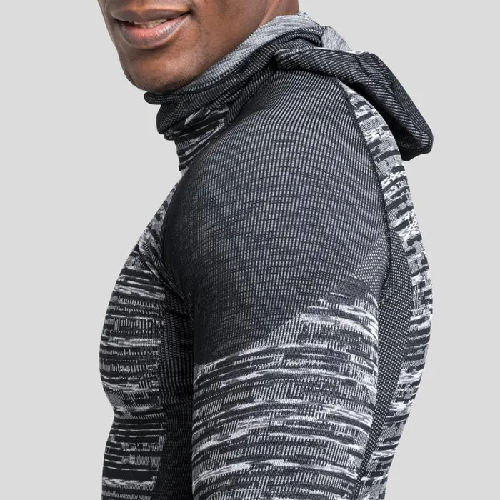 Odlo Base Layers The Blackcomb Long Sleeve With Facemask Black 8211 Space Dye 8211 Men