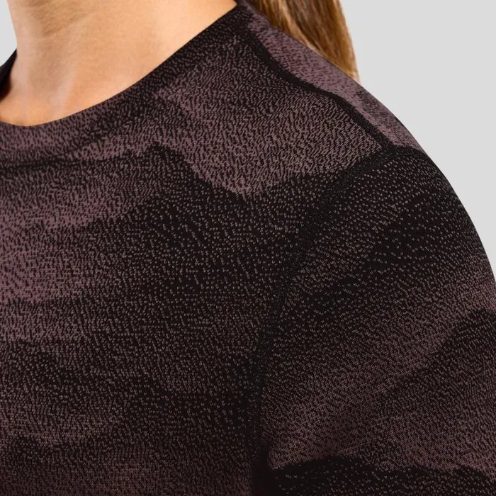 Odlo Base Layers The Natural Merino Warm Jacquard Base Layer Top Fudge 8211 Black 8211 Women