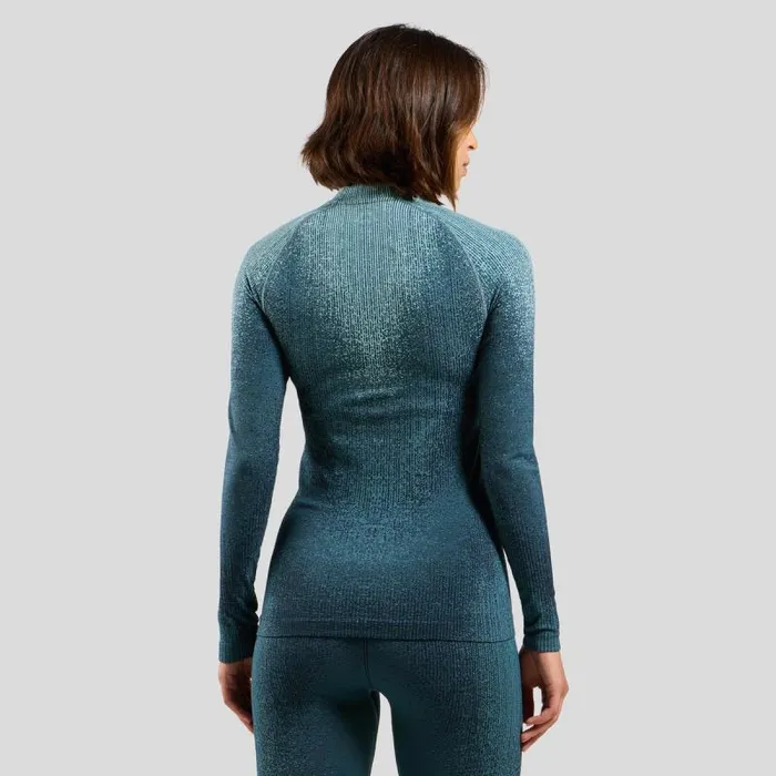 Odlo Base Layers The Pow Blackcomb Base Layer HalfZip Provincial Blue 8211 Women