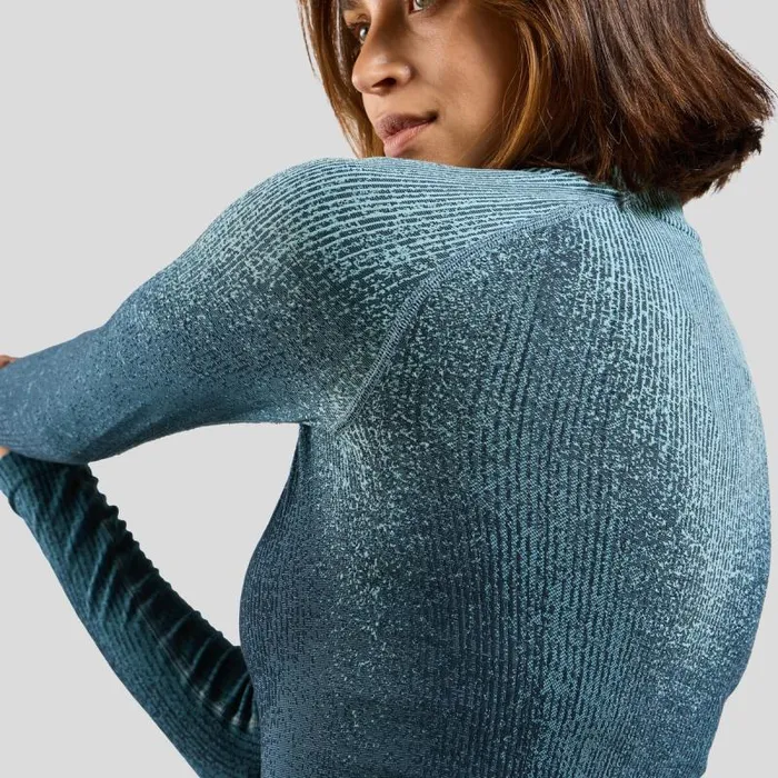 Odlo Base Layers The Pow Blackcomb Base Layer HalfZip Provincial Blue 8211 Women