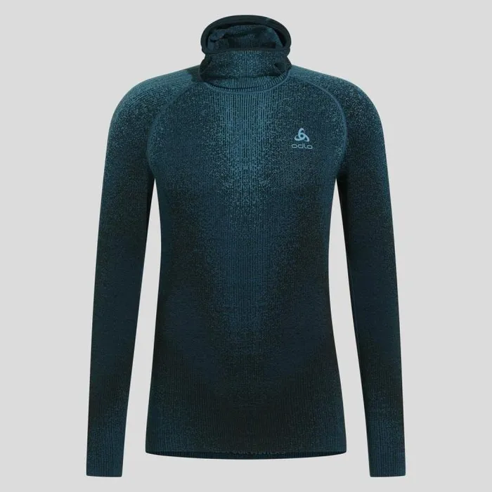 Odlo Base Layers The Pow Blackcomb Base Layer With Facemask Provincial Blue 8211 Men