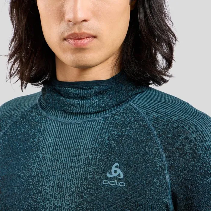 Odlo Base Layers The Pow Blackcomb Base Layer With Facemask Provincial Blue 8211 Men
