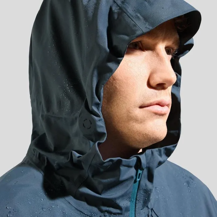Odlo Jackets and Vests The Ascent 3l Waterproof Hardshell Jacket Dark Slate 8211 Arctic 8211 Men