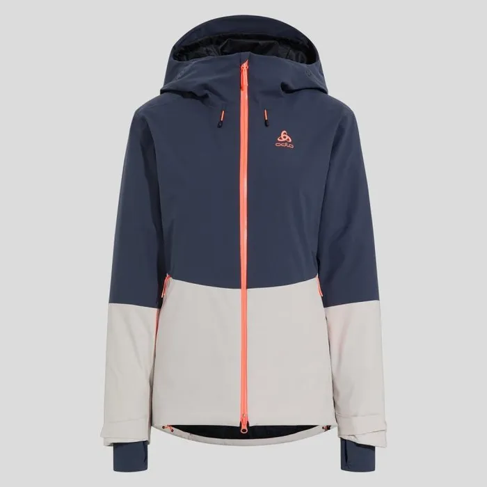 Odlo Jackets and Vests The Bluebird SThermic Ski Jacket Silver Cloud 8211 India Ink 8211 Women