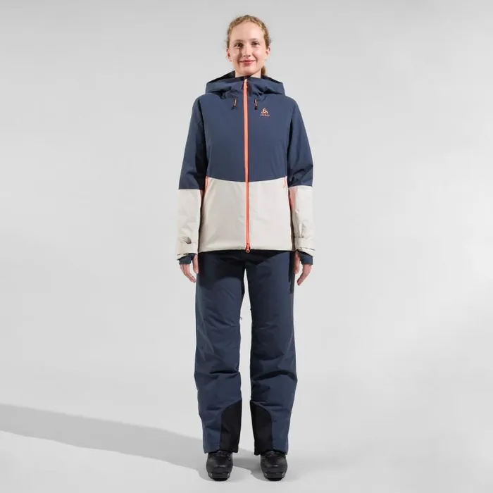 Odlo Jackets and Vests The Bluebird SThermic Ski Jacket Silver Cloud 8211 India Ink 8211 Women