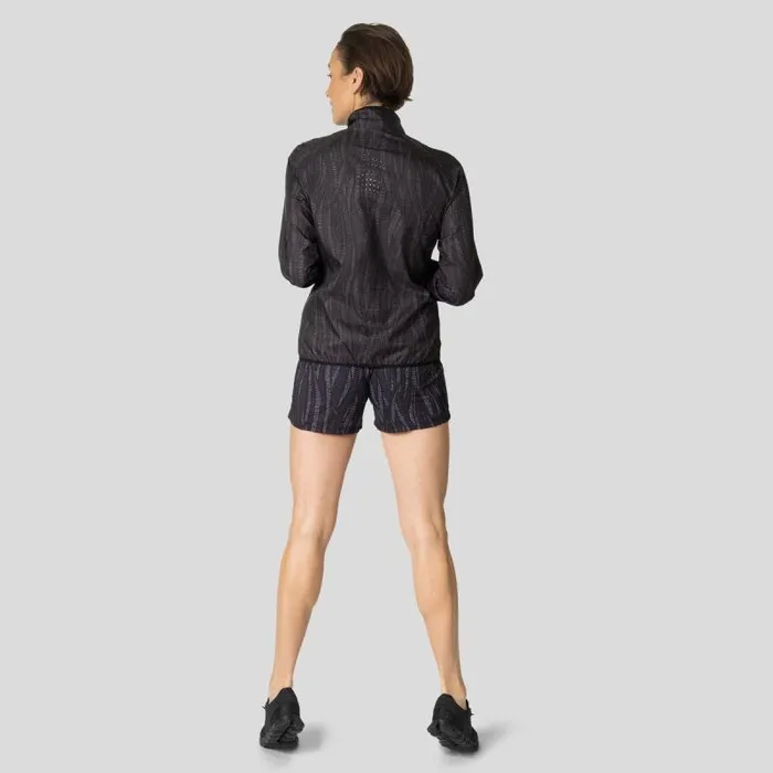 Odlo Jackets and Vests The Essentials Light Print Running Jacket Black 8211 Women