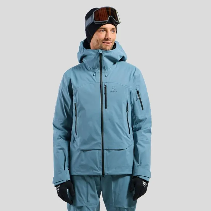 Odlo Jackets and Vests The XAlp 3l Hardshell Ski Jacket Provincial Blue 8211 Men Odlo Jackets and Vests The XAlp 3l Hardshell Ski Jacket Provincial Blue 8211 Men