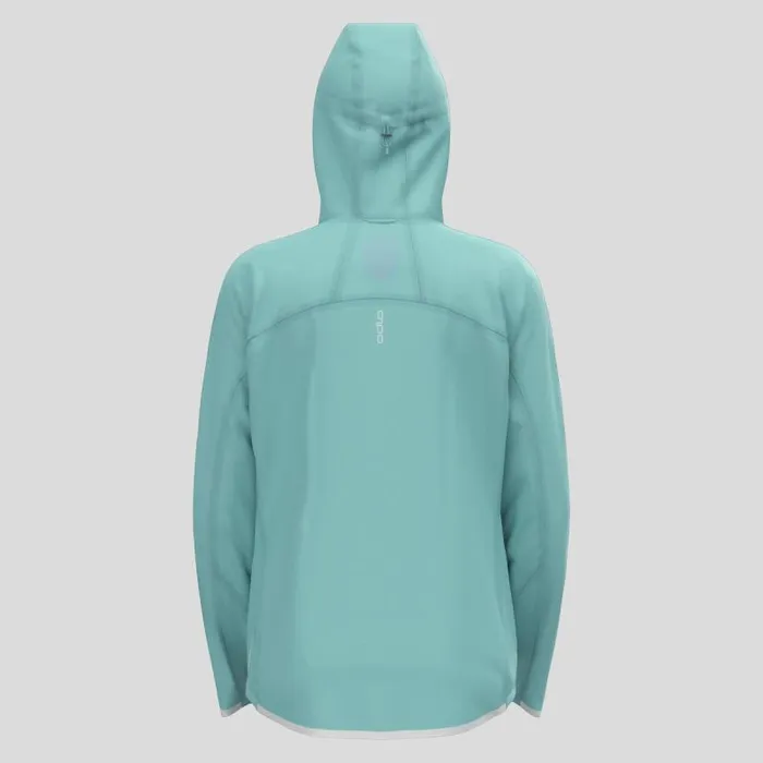 Odlo Jackets and Vests The Zeroweight Dual Dry Performance Knit Waterproof Running Jacket Aqua Haze 8211 Women