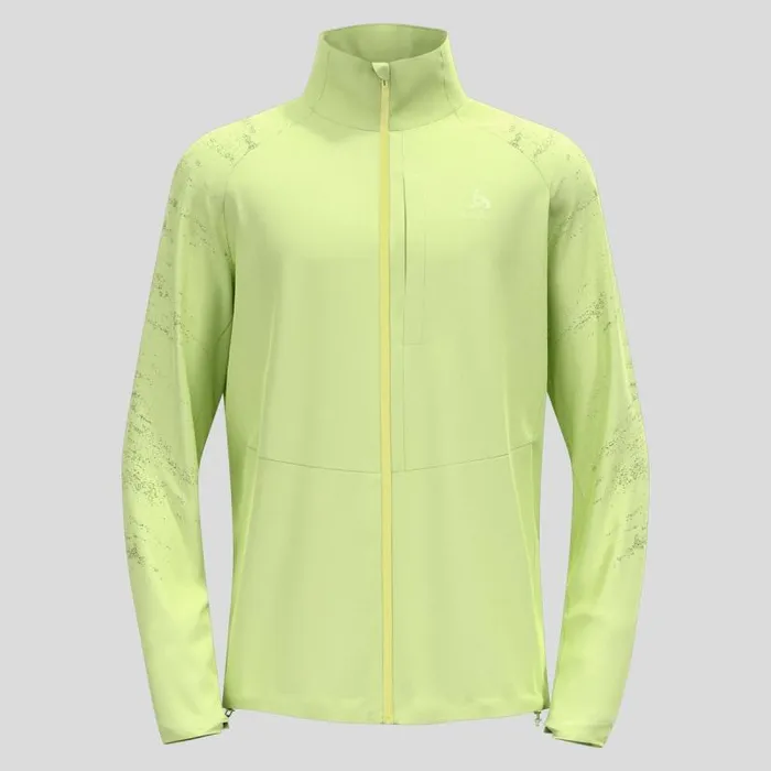 Odlo Jackets and Vests The Zeroweight Pro Warm Reflective Running Jacket 20 Shadow Lime 8211 Men