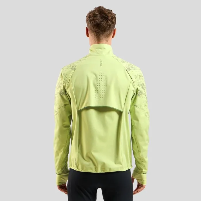 Odlo Jackets and Vests The Zeroweight Pro Warm Reflective Running Jacket 20 Shadow Lime 8211 Men