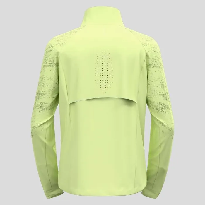 Odlo Jackets and Vests The Zeroweight Pro Warm Reflective Running Jacket 20 Shadow Lime 8211 Men