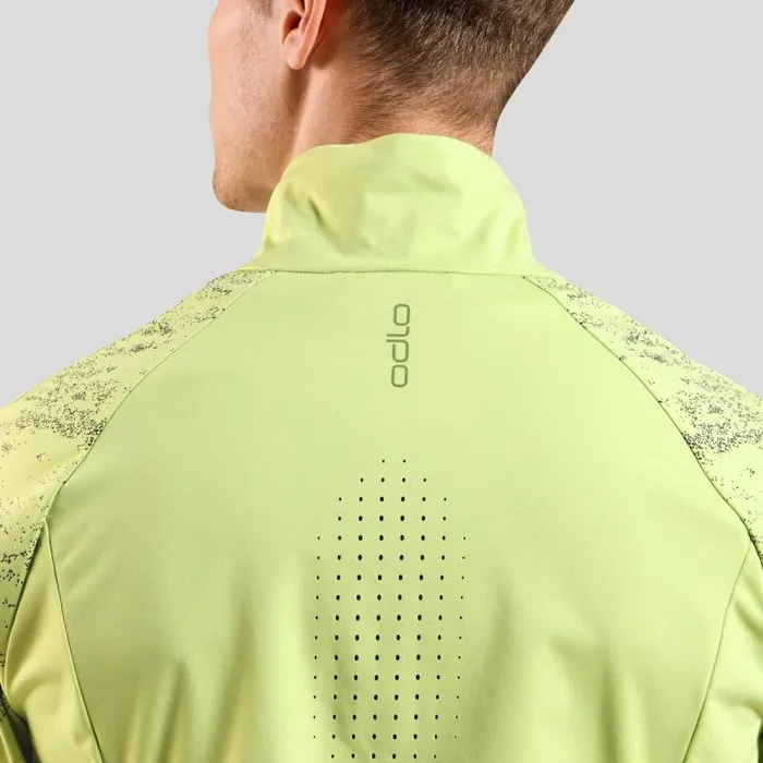 Odlo Jackets and Vests The Zeroweight Pro Warm Reflective Running Jacket 20 Shadow Lime 8211 Men