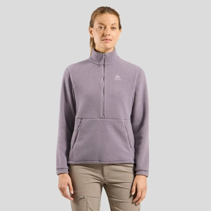 Odlo Mid Layers and Longsleeves The Ascent 365 High Pile Fleece Gray Ridge 8211 Women Odlo Mid Layers and Longsleeves The Ascent 365 High Pile Fleece Gray Ridge 8211 Women