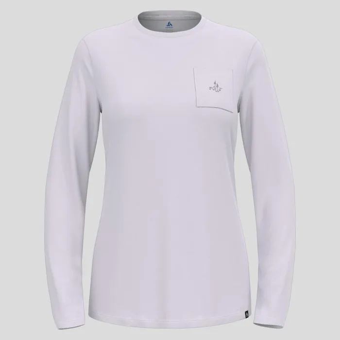 Odlo Mid Layers and Longsleeves The Ascent Merino 200 Pocket Long Sleeve TShirt Misty Lilac 8211 Women