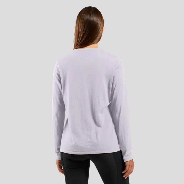 Odlo Mid Layers and Longsleeves The Ascent Merino 200 Pocket Long Sleeve TShirt Misty Lilac 8211 Women