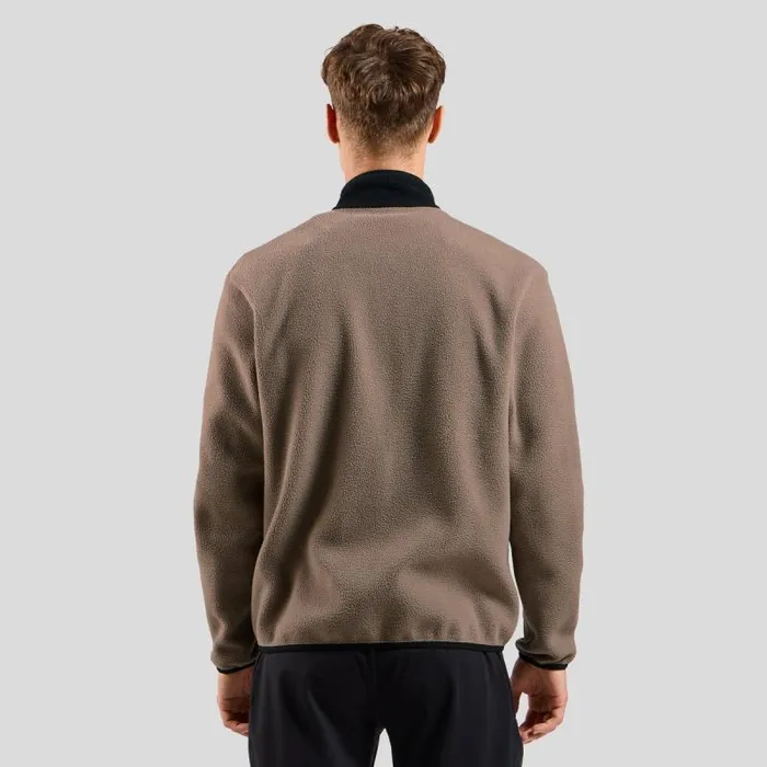 Odlo Mid Layers and Longsleeves The Essentials HighPile FullZip Mid Layer Black 8211 Cinder 8211 Men