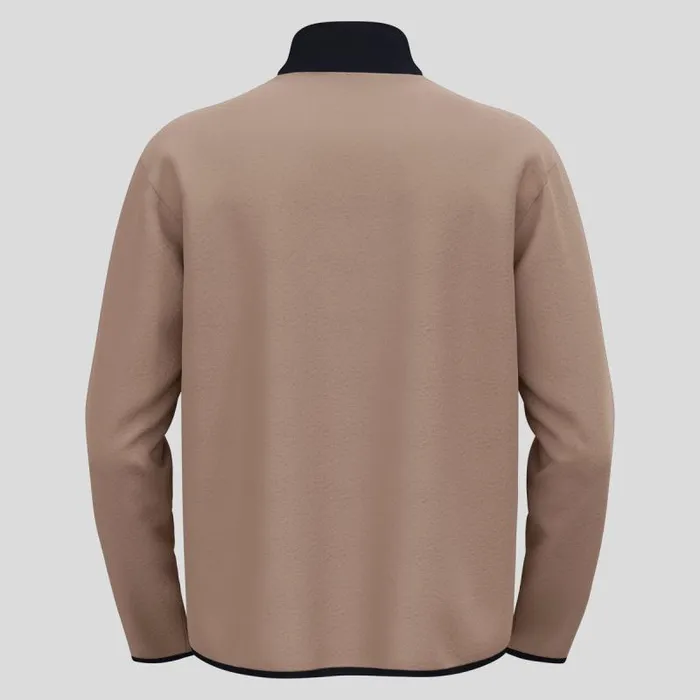 Odlo Mid Layers and Longsleeves The Essentials HighPile FullZip Mid Layer Black 8211 Cinder 8211 Men