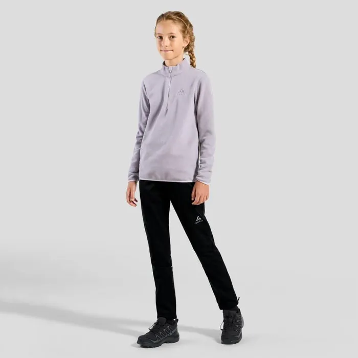 Odlo Mid Layers and Longsleeves The Roy 039 Stripe HalfZip Mid Layer Misty Lilac 8211 Gray Ridge 8211 Kids
