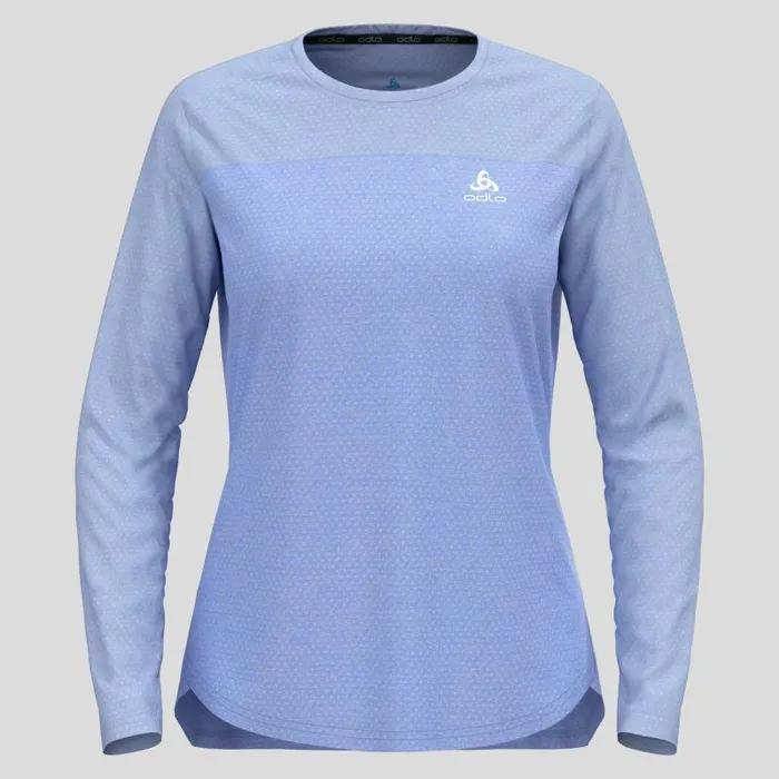 Odlo Mid Layers and Longsleeves The XAlp Linencool Long Sleeve Mtb Tee Persian Jewel 8211 Blue Heron 8211 Women