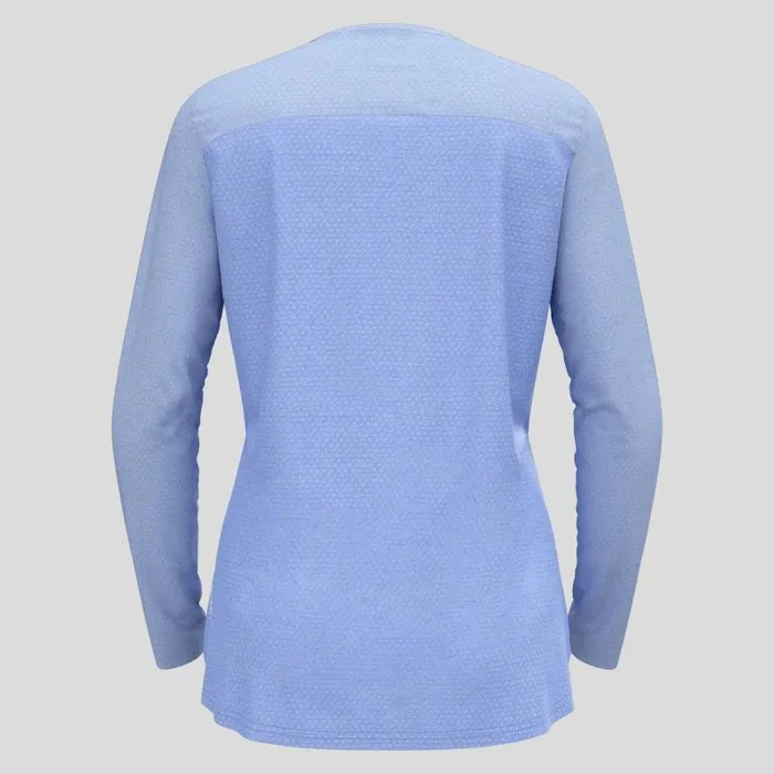 Odlo Mid Layers and Longsleeves The XAlp Linencool Long Sleeve Mtb Tee Persian Jewel 8211 Blue Heron 8211 Women