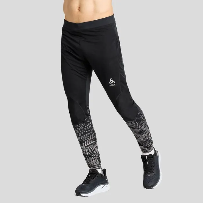 Odlo Pants and Tights The Zeroweight Warm Reflective Tights Black 8211 Men