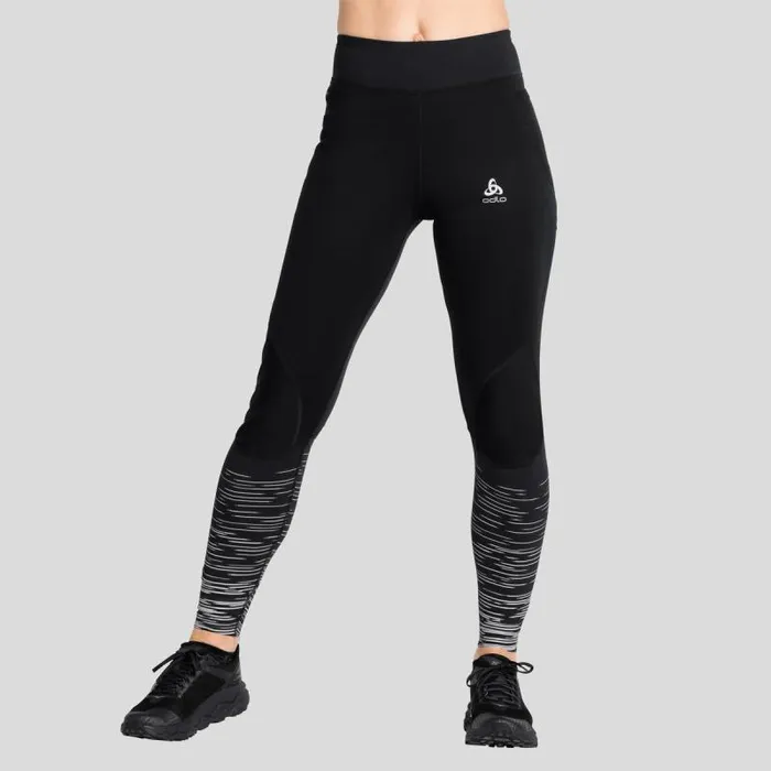 Odlo Pants and Tights The Zeroweight Warm Reflective Tights Black 8211 Women