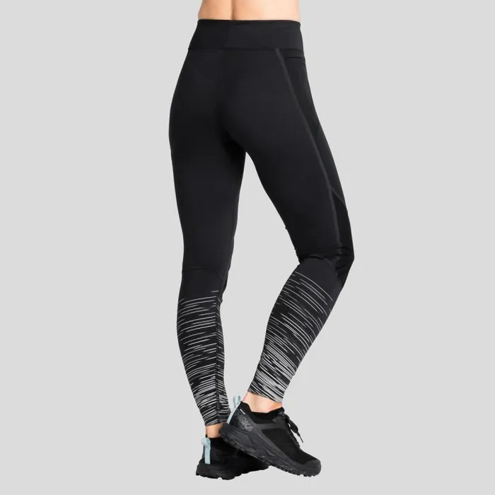 Odlo Pants and Tights The Zeroweight Warm Reflective Tights Black 8211 Women