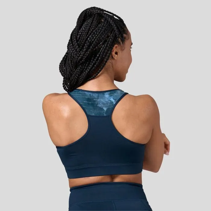 Odlo Sports Bras The Essentials Print Running And Training Bra Blue Wing Teal 8211 Women