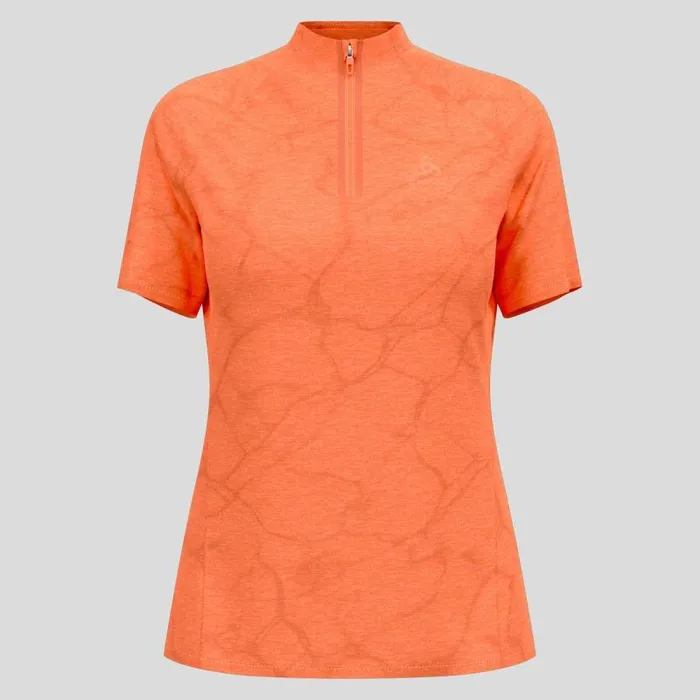 Odlo Tshirts and Polos The Ascent ChillTec Polo Shirt Living Coral Melange 8211 Women