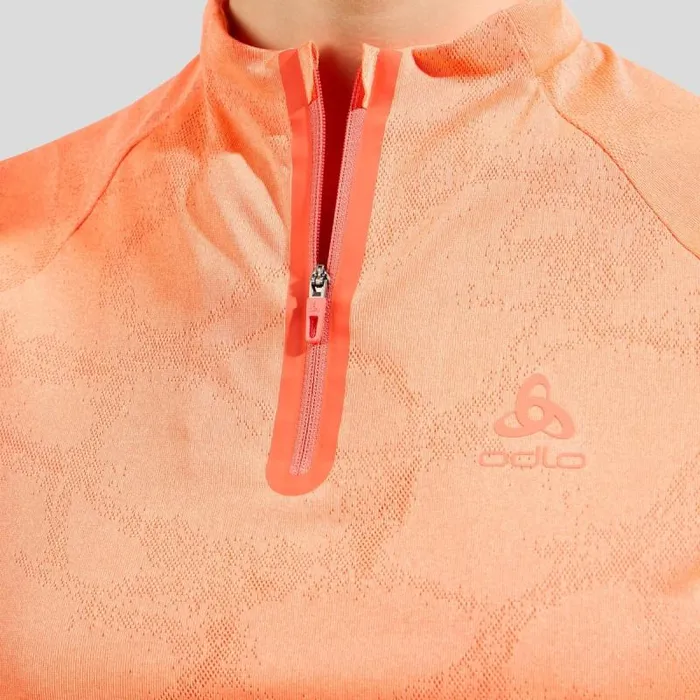 Odlo Tshirts and Polos The Ascent ChillTec Polo Shirt Living Coral Melange 8211 Women