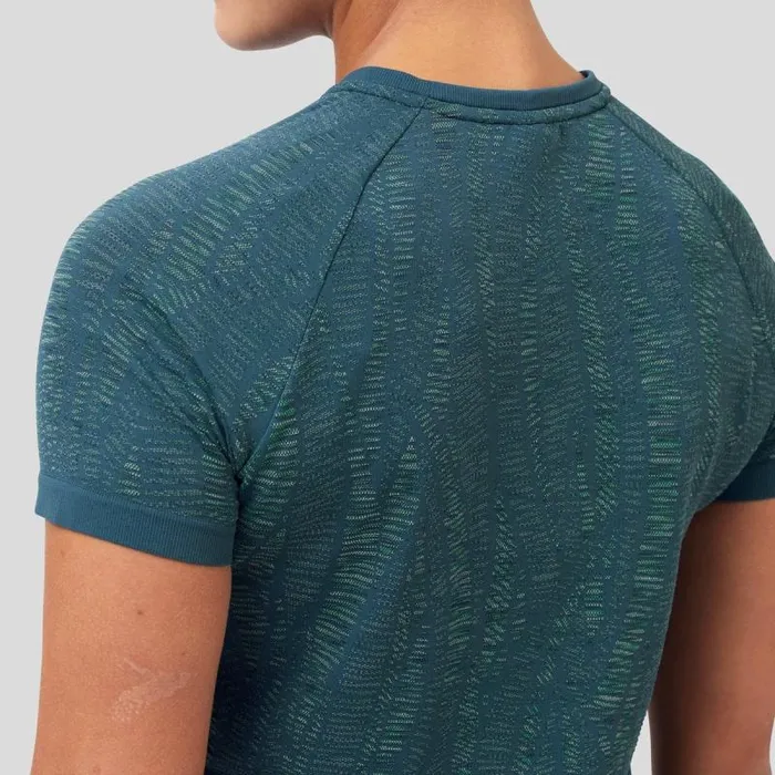 Odlo Tshirts and Polos The Blackcomb Light Short Sleeve Base Layer Blue Wing Teal 8211 Space Dye 8211 Women