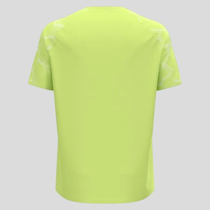 Odlo Tshirts and Polos The Essentials Print Running TShirt Sharp Green 8211 Men