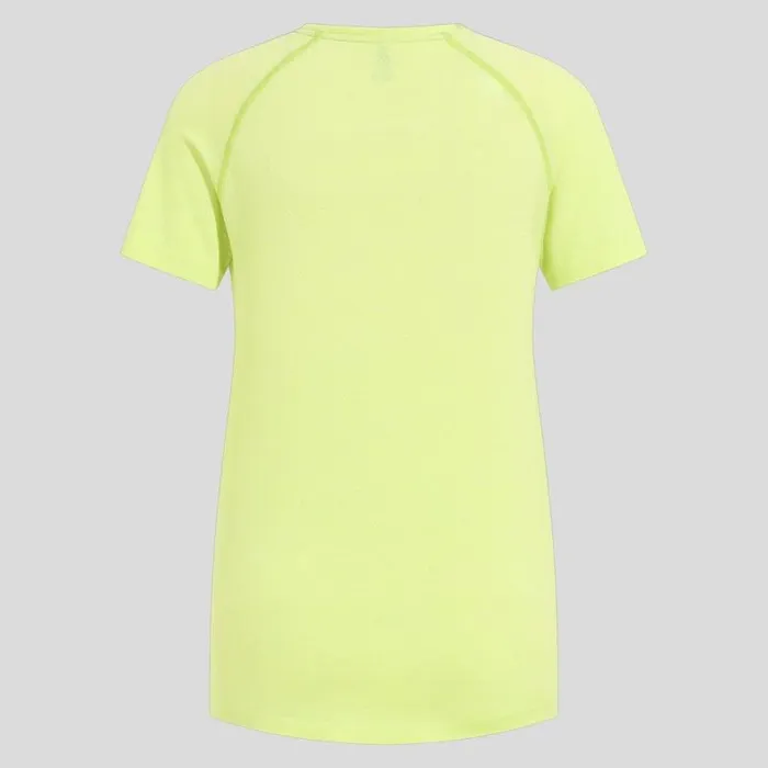 Odlo Tshirts and Polos The Essentials Seamless Running TShirt Shadow Lime Melange 8211 Women