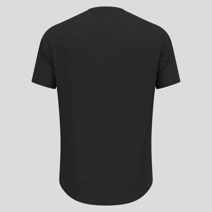 Odlo Tshirts and Polos The Ride 365 Performance Wool 130 Logo TShirt Black Melange 8211 Men
