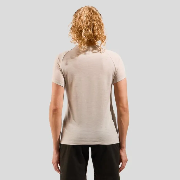 Odlo Tshirts and Polos The Ride 365 Performance Wool 130 Print TShirt Silver Cloud Melange 8211 Women