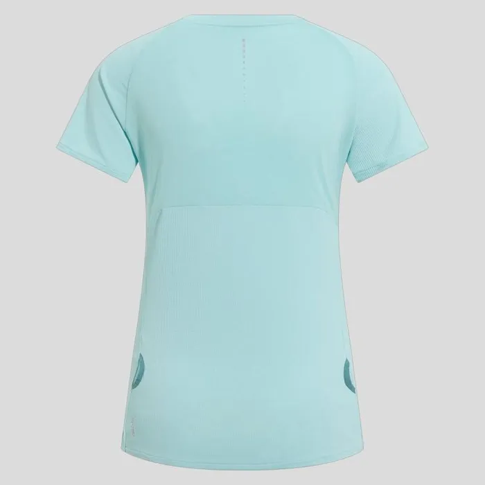 Odlo Tshirts and Polos The XAlp HalfZip Running TShirt Aqua Haze 8211 Women