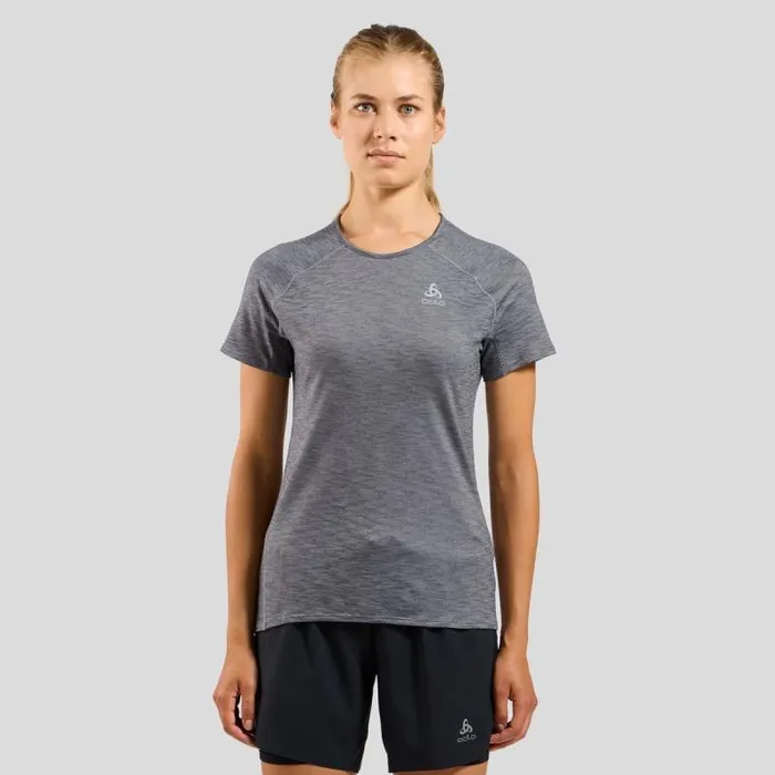 Odlo Tshirts and Polos The XAlp Performance Wool 115 Trail Running TShirt Grey Melange 8211 Women Odlo Tshirts and Polos The XAlp Performance Wool 115 Trail Running TShirt Grey Melange 8211 Women