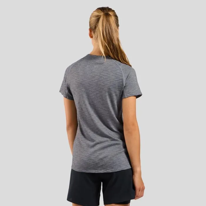 Odlo Tshirts and Polos The XAlp Performance Wool 115 Trail Running TShirt Grey Melange 8211 Women