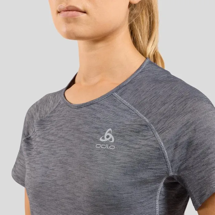 Odlo Tshirts and Polos The XAlp Performance Wool 115 Trail Running TShirt Grey Melange 8211 Women