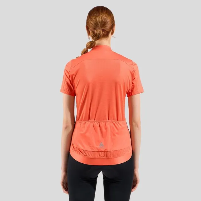 Odlo Tshirts and Polos The Zeroweight ChillTec Short Sleeve Cycling Jersey Living Coral 8211 Women