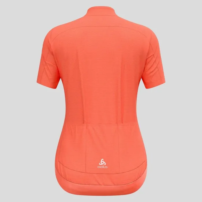 Odlo Tshirts and Polos The Zeroweight ChillTec Short Sleeve Cycling Jersey Living Coral 8211 Women