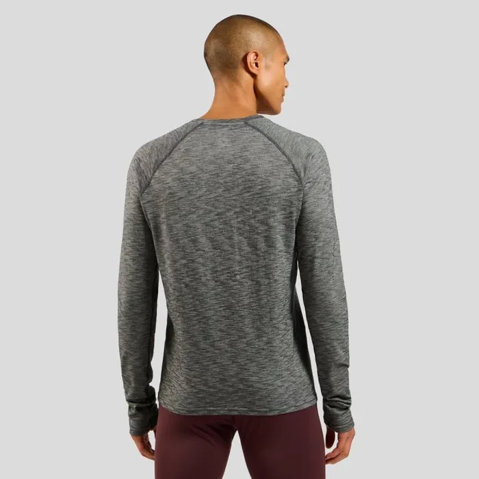 Odlo Trail Running The XAlp Performance Wool 115 Trail Running Long Sleeve TShirt Grey Melange 8211 Men