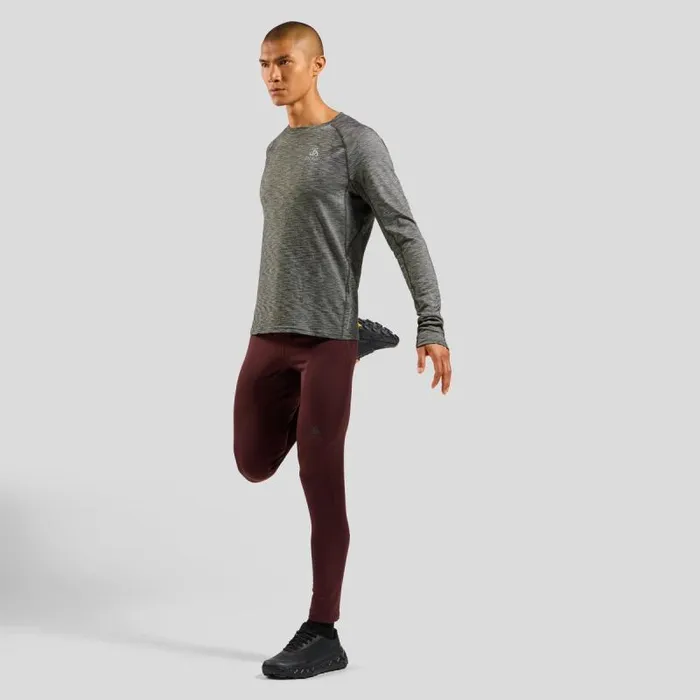 Odlo Trail Running The XAlp Performance Wool 115 Trail Running Long Sleeve TShirt Grey Melange 8211 Men