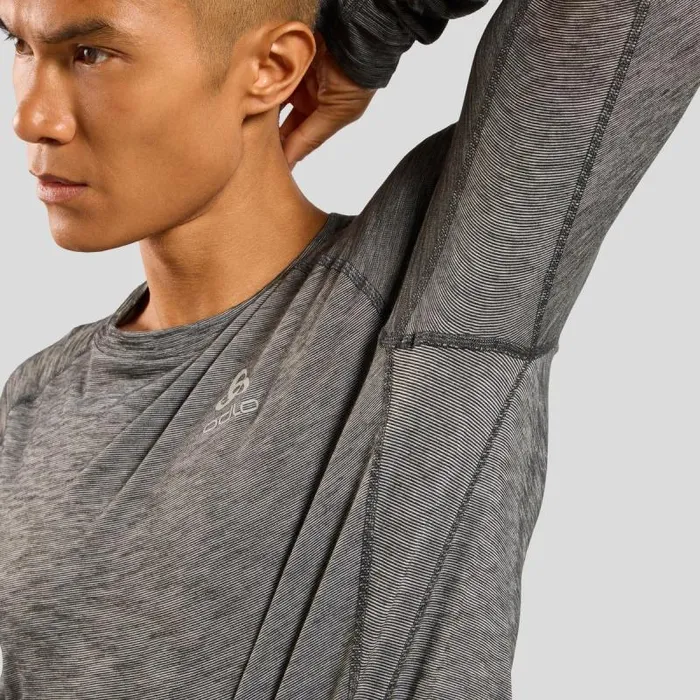Odlo Trail Running The XAlp Performance Wool 115 Trail Running Long Sleeve TShirt Grey Melange 8211 Men