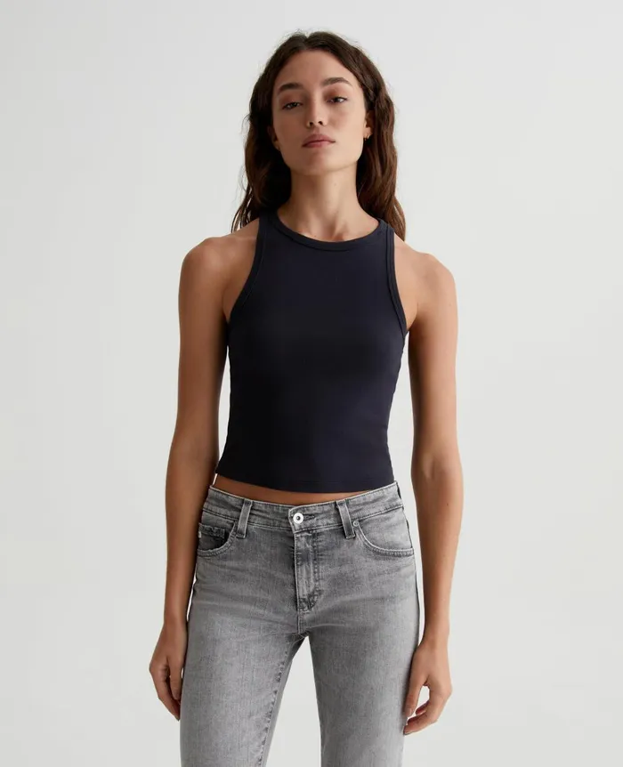 Olive Tank Exblack Women AG Jeans Tees and Tanks