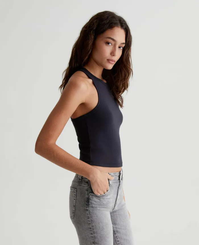 Olive Tank Exblack Women AG Jeans Tees and Tanks Olive Tank Exblack Women AG Jeans Tees and Tanks