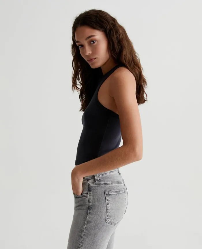 Olive Tank Exblack Women AG Jeans Tees and Tanks Olive Tank Exblack Women AG Jeans Tees and Tanks