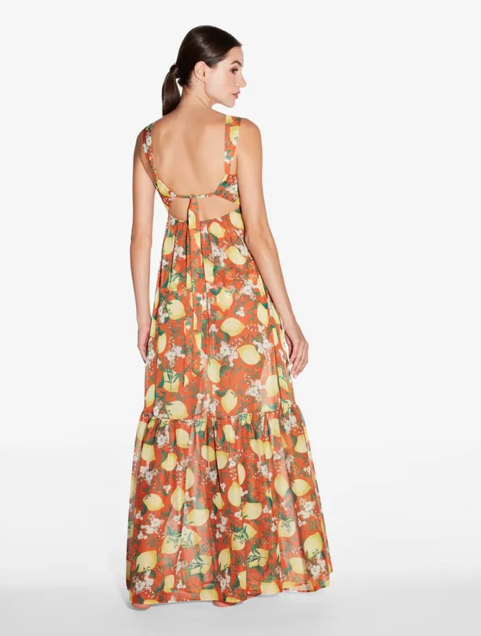 Orange Printed Maxi Dress Swim La Perla Beach Coverups